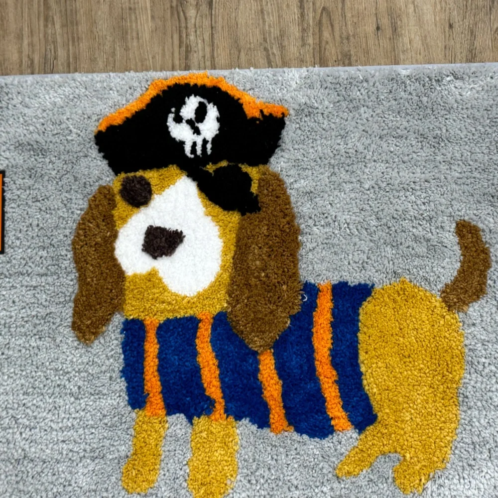 Avanti Pirate Dog Bath Mat - Gray, Blue, Orange, Brown